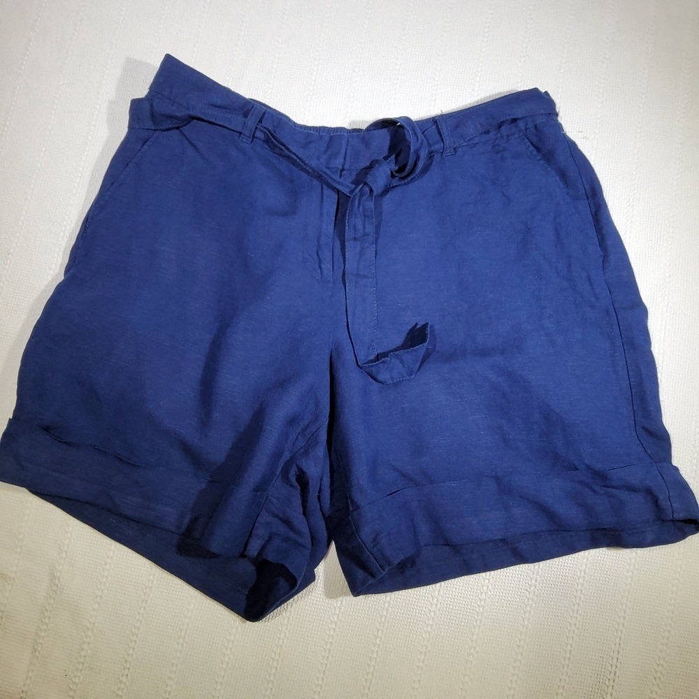 Lane Bryant Blue Linen Blend Women´s Shorts Size 14/16 Retails‎ $45
